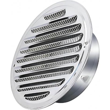 Bravix Acier Inoxydable Rond Grille De Ventilation De Tuyau D'Échappement 150mm, Capot De Sortie D'Air, Grille D'Évacuation D'Air Ronde, Hotte De Désenfumage Avec Moustiquaire