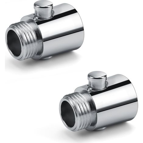 Bravix Stop Douche, 2 Pièces Robinet D'Arrêt Du Pommeau De Douche G1/2, Economiseur D'Eau Pour Douche Fabriqué En Matériau Abs De Haute Qualité, Convient Pour La Cuisine Ou La Douche