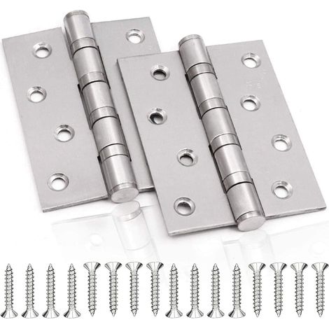 Bravix 2 Pièces De Charnières De Porte En Acier Inoxydable 304 Matériau De Charnière De Piano En Acier Inoxydable Avec 16 Vis De Porte Porte Solide Interne,5 Pouces,3
