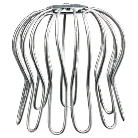 Bravix Crapaudine En Fil Galvanisé À Chaud (75 Mm Jusqu'à 85 Mm ⌀) – Filtre De Gouttière - Filtre Anti Feuille (lot De 4)