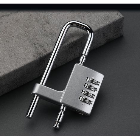 Bravix Cadenas À Combinaison À 4 Chiffres, Cadenas Anse Longue Serrure À Combinaison Avec Anse Réglable, Serrure D'Armoire Pour Ecole, Gymnase Et Casier Sportif, Boîte À Outils, Clôtures