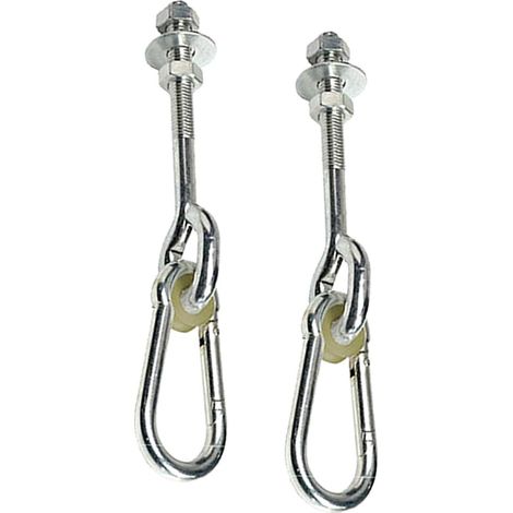 Bravix 2 Pcs Crochet De Plafond, Crochets De Suspension, Vis De Fixation Pour Balançoire, Béton Bois Ensembles, Yoga, Hamac, Chaise Accrochante, 150kg - 150mm