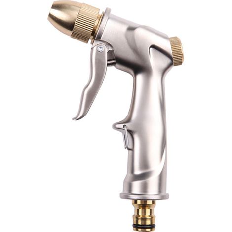 Pistolet D'Arrosage Métal Pistolet Arrosoir, Bouton De Contrôle De Débit Facile, Pulvérisateur De Jardin À Haute Pression Professionnel, Puissant Pour Lavage De Voiture, Arrosage De Jardin