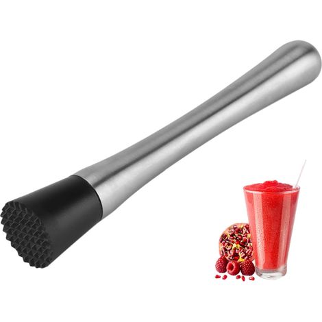 Bravix 1 Pc Pilon À Cocktail En Acier Inoxydable Barre De Bâton Mojito Presse-purée Fruits Mitigeur Idéal Bartender Outil Coupelles À Bords
