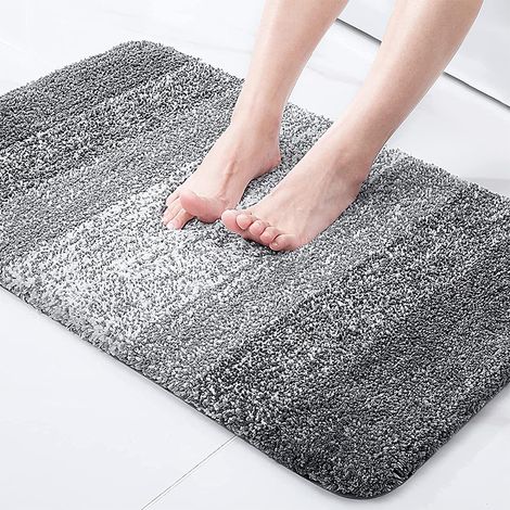 Bravix Tapis De Bain En Microfibre Extra Doux, Tapis Salle De Bain Antidérapant Et Lavable En Machine, Tapis De Douche Absorbant L'Eau,4161cm