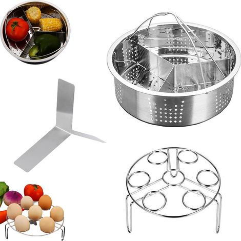 Rack De Paniers À Vapeur, Panier Vapeur À Légumes, Ensemble Supports Vapeur, Support Pour Cuiseur À Vapeur, Support Pour Autocuiseur À Vapeur, Pour Légumes, Desserts, Oeufs, Viandes