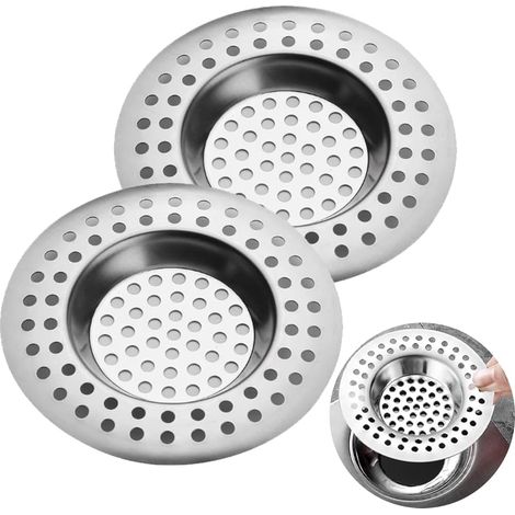 Bravix 2 Pcs, Évier Filtre De Vidange, Grille Evier Cuisine, En Acier Inoxydable, Pour Évier De Cuisine/salle De Bain, Anti-obstruction