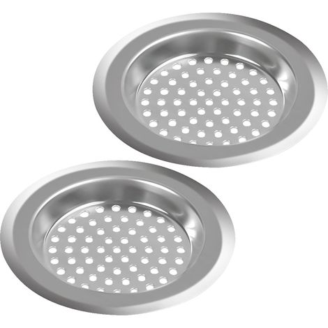 Bravix 2pcs Filtre Évier Cuisine, Filtre À Évier En Acier Inoxydable, Filtre Lavabo Salle De Bain,grille Pour Évier Cuisine Pour Isoler Les Scories Et Empêcher Des Débris Obstrués-75mm