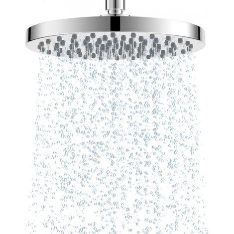 Bravix Tete De Douche Pluie, 8 Pouces (20x20cm) Douche, Pommeau De Douche Fixe Carrée Anti Calcaire, Pomme De Douche En Acier Inoxydable Et Haute Pression, Angle Réglable Et Pivotant, Chrome