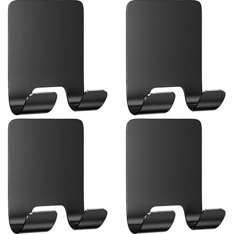 Bravix Porte Rasoir Douche Lot De 4, Support Rasoir Porte-serviettes Multiusages Crochet Adhésif Sans Perçage Acier Inox Pour Salle De Bain, Chambre À Coucher, Cuisine, Noi