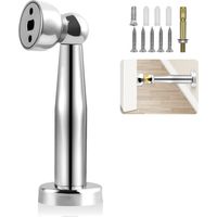 Butée De Porte Magnétique Chromée En Acier Inoxydable - 18,5 Cm De Haut - Butée De Porte Robuste - 1 Lot