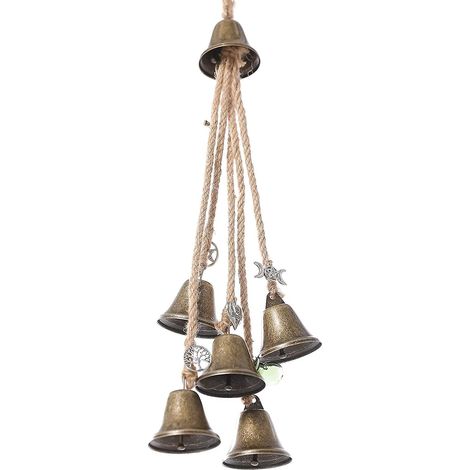 Cloches De Sorcières, Charme De Protection De Porte, Énergies Négatives Claires Magiques, Attire Les Carillons Éoliens Positifs, Boho Ornements Suspendus Pour Porche, Jardin, Fenêtre, Métal