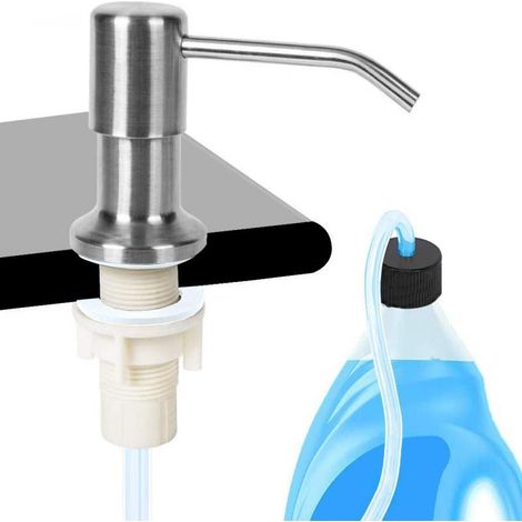 Bravix Umi Distributeur De Savon À Pompe Intégré Pour Évier De Cuisine,pompe En Acier Inoxydable