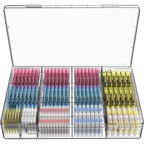 Bravix 210 Pièces Cosse Électrique Soudure Thermorétractable Tube Électrique Borne En Cuivre, Point De Soudure Fil Câble Connecteur Thermorétractable Soudure