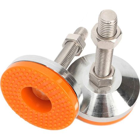 2pcs Fileté M10 Meubles Heavy Duty Pieds Nivellement Réglables En Acier Niveleurs De Jambes Pour Armoires Et Tables Support De Pied De Vis Machine Base Dia.60mm