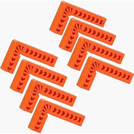 Bravix Carrés De Positionnement, 3‘’ Pince De Positionnement À 90 Degrés, Pour Boîte,porte,les Cadres De Photos Ou Tiroirs (8pcs)
