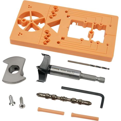 Bravix Gabarit De Perçage Charniere 35 Mm, Mèches Bois À Poignée Hexagonale, Guide De Perçage Localisateur Ouvre-trou Pour Perforation De Produits En Bois
