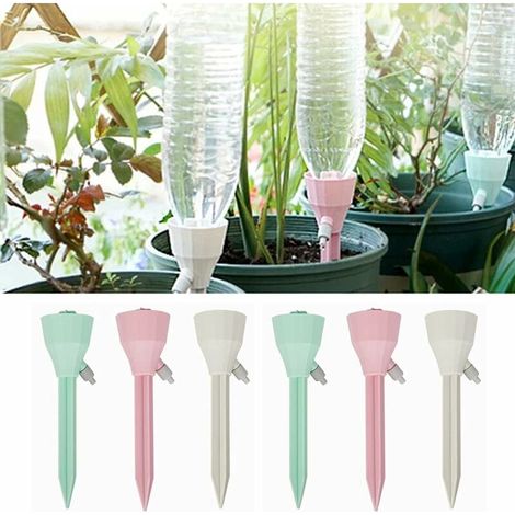 Bravix Irrigation Goutte À Goutte Kit, Système D'Arrosage Automatique Avec Valve Réglable Pour Plantes D'Intérieur Et D'Extérieur Couleurs Aléatoires 17.5x5.5x5.5cm 6pcs