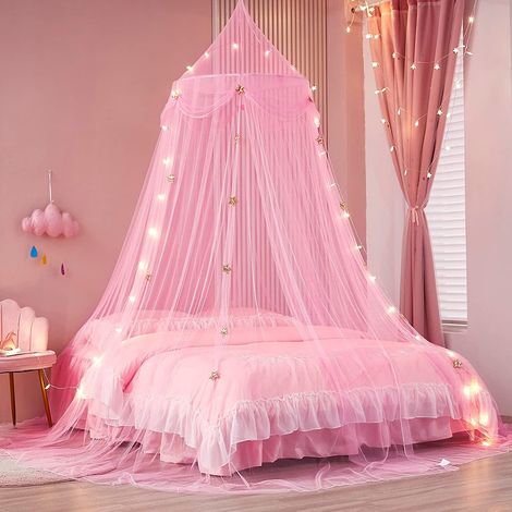 Bravix Avec Étoile Lampe Princesse Chambre À Coucher Décoration Literie Étoile Lumineuse Dôme Moustiquaire Tente 125025060cm