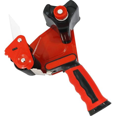 Bravix Dévidoir De Ruban Adhésif D'Emballage De 7,8 Cm De Large Pour Déménagement, Cartons, Cartons Et Boîtes - Rouge