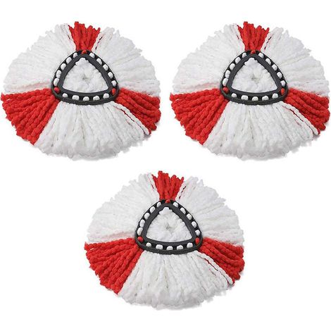 Bravix 3 Paquet (rouge) De Recharge Balai Compatible Vileda Serpillère Recharge/turbo Compatible Vileda 2en1 Vadrouille Turbo4，
