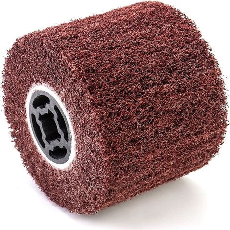 Bravix Brosse Abrasive Brosse En Fibre Synthétique Pour Rénovateur Extérieur, Ø120x100x19mm, Grain 120