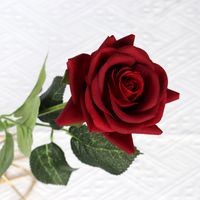 Bravix Set Mit 5 Künstlichen Roten Rosen, Langstielige Künstliche Rosen Für Dekorationen (43 Cm, Rot)
