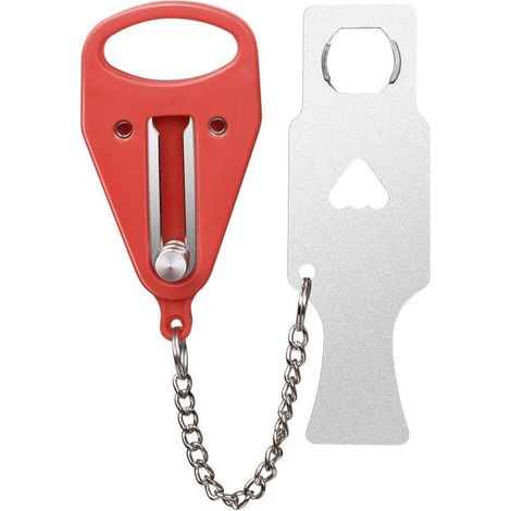 Serrure De Porte Portable, Verrouillage De Voyage, Ajout D'Un Verrou Supplémentaire Pour Plus De Sécurité Et De Confidentialité, Solide Et Robuste Lock Pour Les Voyages, Hôtel, Appartement