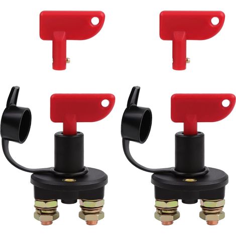 Bravix 2 Pack 12v / 24v Automobile Coupe-batterie Isolateur Couper Off Puissance Coupure Interrupteur D'Urgence Interrupteur