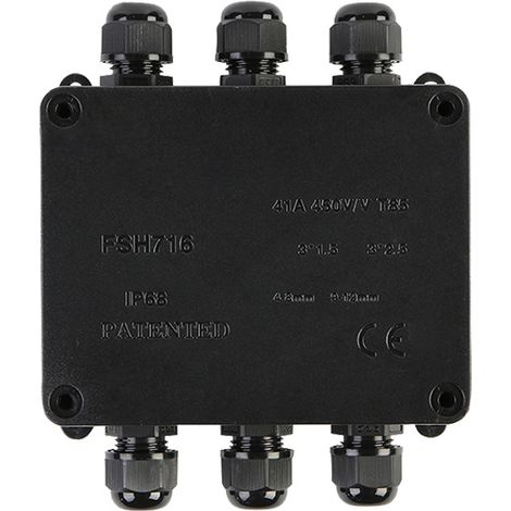 Boîte De Jonction Étanche Ip68, Boite De Derivation Etanche Exterieur, Boîtier De Connecteur De Câble 4 Voies Connexions Pour Câble 9-12mm