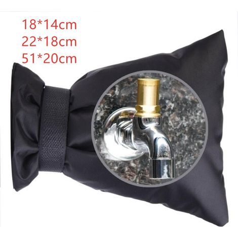 Bravix Extérieur Protection Robinet,robinet De Jardin Housse, Épaisses Couverture Isotherme Thermique Anti-gel/neige/pluie/givre/froid, Pour Robinet De Jardin Et Extérieur (1814cm)noir