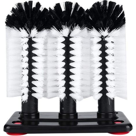 Bravix Lot De 3 Brosses De Nettoyage Pour Verre Avec Ventouse