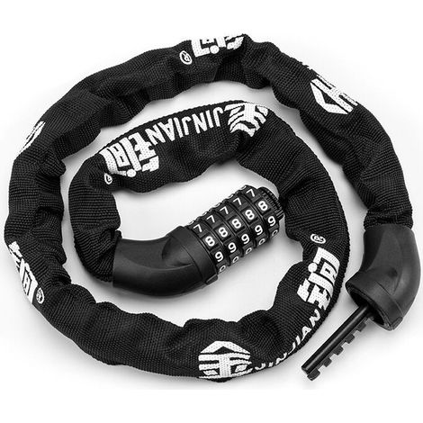 Bravix Chaîne Antivol Vélo À Code Antivol Velo Cadenas À Vélo Chaînes Antivol Avec 5 Chiffres Mot De Passe Pour Vélo, Moto, Porte,--601 Regular Black