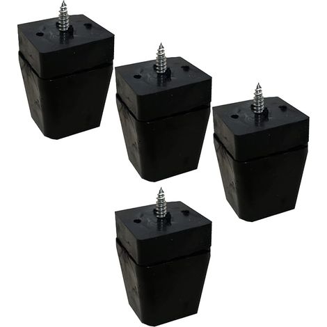 Bravix 30 40 Mm Pieds De Meuble Patins Antidérapants Pour Meubles Chaises,pieds De Canapé,table Et Sols En Bois Réduire Le Bruit 4 Pièces (black)