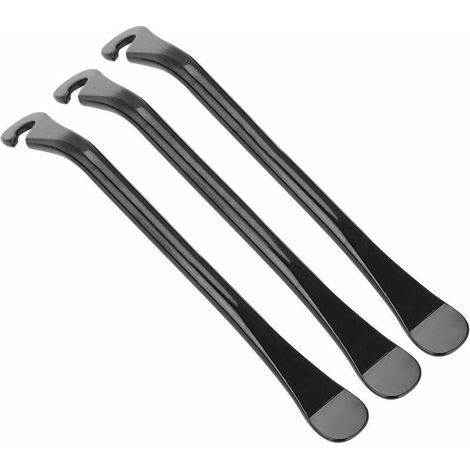 Bravix Demonte Pneu Velo 3 Pièces, Levier De Pneu En Acier Au Carbone Noir Changeur De Pneu De Vélo Outil De Réparation De Vélo Pour Enlever Le Pneu De Vélo, 120 X 7mm