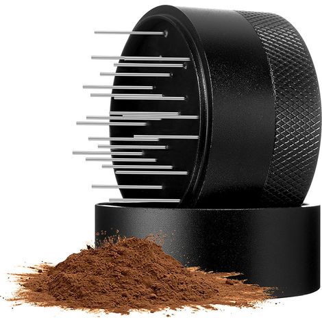 Bravix Distributeur De Café Expresso, Tool Distributeur De Café Expresso Avec Base, Distributeur De Café Expresso En Acier Inoxydable, Profondeur Ajustable Distributeur D'Aiguilles (58mm)