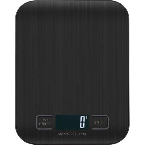 Balance De Cuisine Numériques, Balances Numériques Professionnelles 5 Kg - Mesure Précise Jusqu'à 1g,balances De Cuisine Électroniques Avec Écran Lcd, Fonction Tare. (noir-5kg)