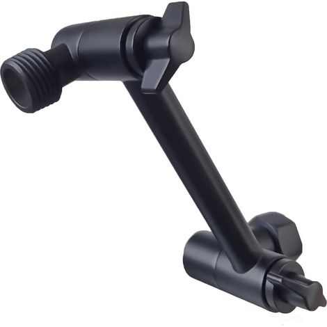 Bras De Douche Réglable De 10,2 Cm, En Laiton (noir Mat)
