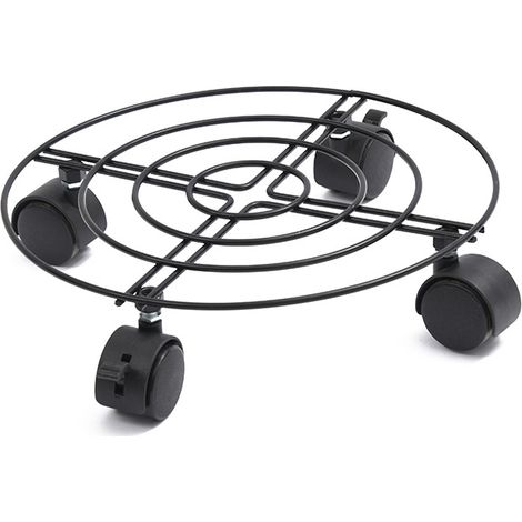 Bravix Support À Roulettes Pour Pot De Fleur Chrome I Porte Plante Pour L'Intérieur, Chrome I Support Roulant