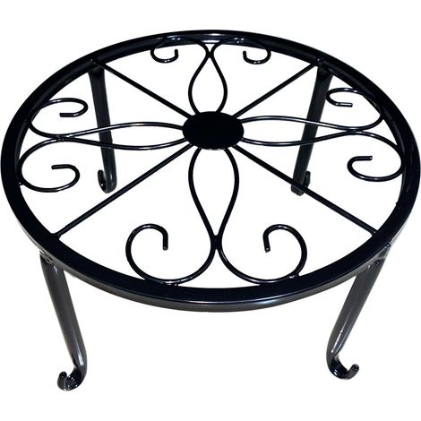 Bravix Support Pour Plantes En Pot, [lot De 1] Porte-pots De Fleurs En Fer Pour L'Intérieur, Résistant À La Rouille, 9 Pouces Support De Jardin Durable En Métal - Noir