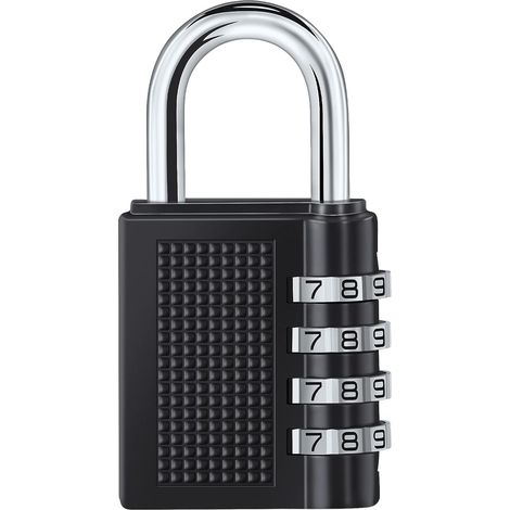 Bravix Cadenas À Combinaison 4 Chiffres - Serrure Sécurisée Avec Code Personnalisable, Pour Portail, Garage, Casiers, École, Gymnase, Hangar, Boîte À Outils Et Rangement