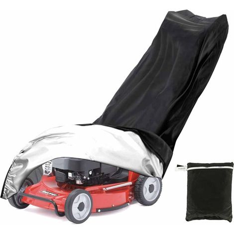 Bravix Housse De Tondeuse À Gazon Imperméable À L'Eau Et À La Poussière En Polyester 210d Avec Cordon De Serrage Et Sac De Rangement (193 X 63,5 X 112 Cm)