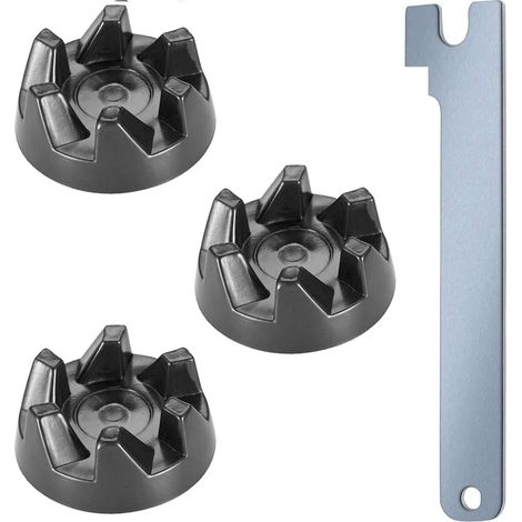 Bravix Lot De 3 Coupleurs 9704230 - En Caoutchouc - Avec Clé - Compatible Avec Les Modèles Kitchenaid Ksb52, Ksb5, 5ksb52, 5ksb5