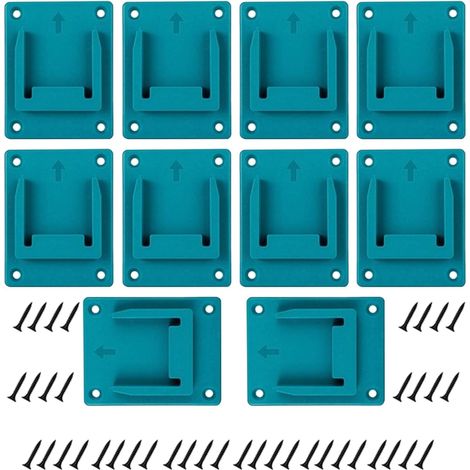Bravix Lot De 10 Supports Pour Perceuse, Support D'Outils Pour Perceuse Ma-kita/bosch 18 V 14,4 V Avec 40 Vis