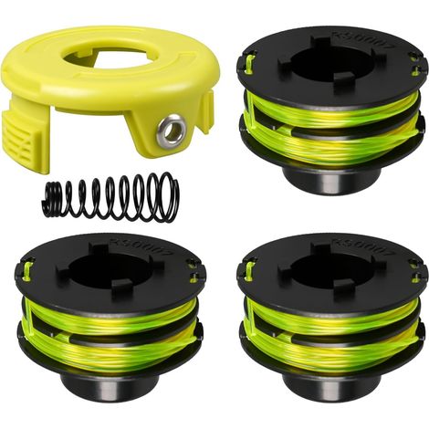 Bravix Bobine De Fil De Rechange Pour Débroussailleuse Ryobi Rac118 Rlt3525s, 1,2 Mm X 8,4 M Avec Couvercle Et Ressort (3+1+1)