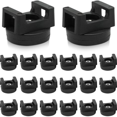Bravix Lot De 20 Attache-câble Magnétique, Clips Câble Organisateur Bureau Range Câbles Organisateur De Cable Magnétique - Noir