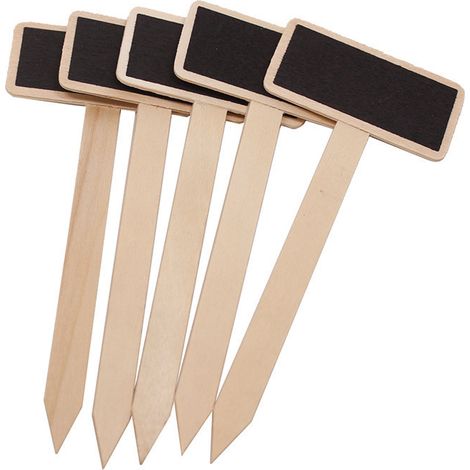 Bravix Étiquettes Potager, Mini Tableau En Bois Étiquettes Pour Plantes Pour Pot De Fleur Graine En Pot Herbes Légumes 20pcs