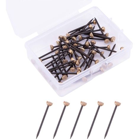 Bravix 50 Pièces Clous De Suspension Solutions De Suspension De Photo Cintres De Cadre En Plâtre Avec Boîte De Rangement En Plastique