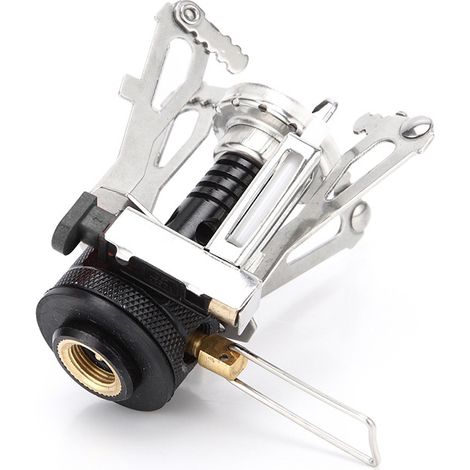 Bravix Réchaud Pliable À Bonne Capacité De Charge, Largement Utilisé En Alliage D'Aluminium, Mini Réchaud À Gaz Portable, Four De Pique-nique, Réchaud De Camping, Accessoires De Camping Noir