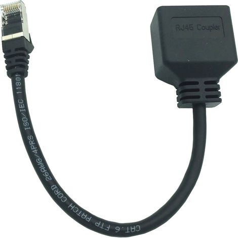Bravix Adaptateur Répartiteur Rj45, Adaptateur Réseau Ethernet Rj45 1 À 2 Ports, Adaptateur Répartiteur De Câble Réseau Pour Le Bureau Et La Maison